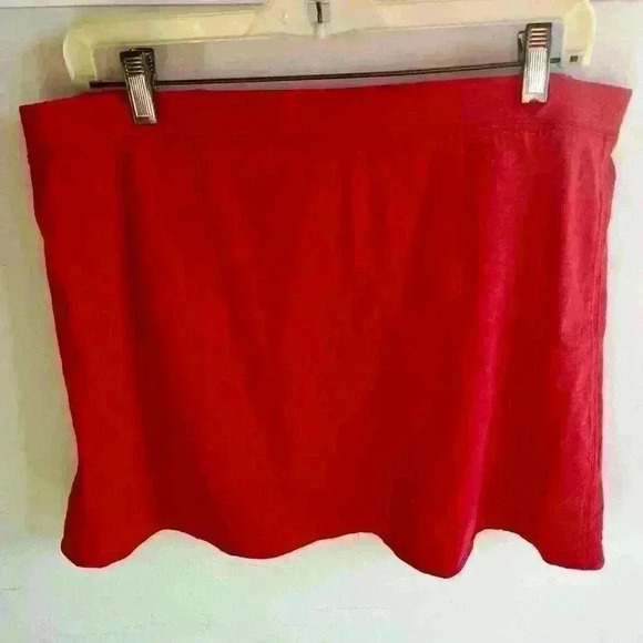 BANANA REPUBLIC FACTORY- lined red/orange skirt. Size Large - Picture 5 of 8